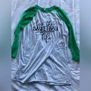 Long sleeve Basketball mom tee